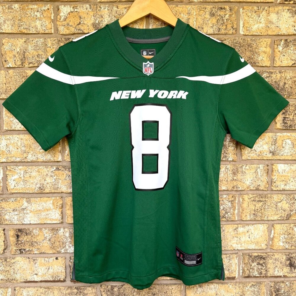 boys youth size M Aaron Rodgers New York Jets #8 NFL Green Nike Jersey Youth - Picture 2 of 5